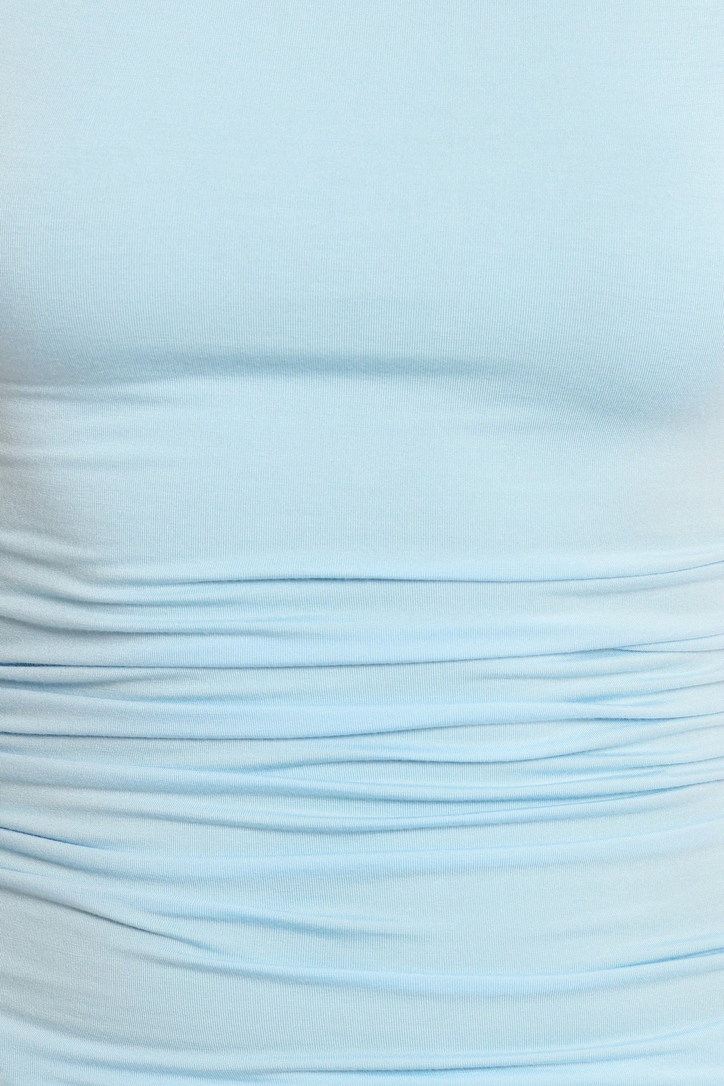 Asymmetric-Hem Ruched Knit Tank Top